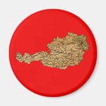 Österreich-Karten-Magnet Kühlschrankmagnet