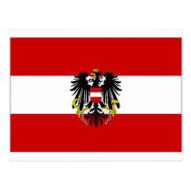 Österreich-Staats-Flagge Postkarte