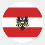 Österreich-Staats-Flagge Runde Sticker