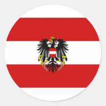 Österreich-Staats-Flagge Runde Sticker
