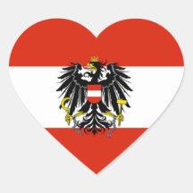 Österreich-Staats-Flaggen-Herz-Aufkleber