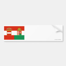 Österreich-Ungarn Flagge (1869-1918) Auto Sticker