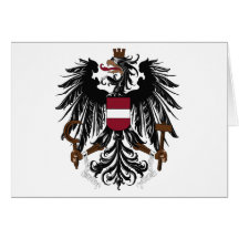 Österreich-Wappen Gruß-Karte