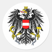 Österreich-Wappen Runder Aufkleber