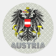 Österreich-Wappen Runder Aufkleber