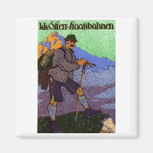 Österreichisches wanderndes Plakat 1910 Magnete