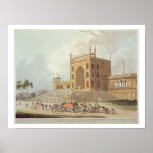 Osttor des Jummah Musjid in Delhi, von ' Plakat