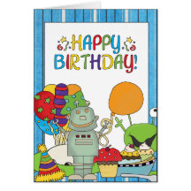 Outta, das dieser Weltroboter-Geburtstag einlädt Grußkarten