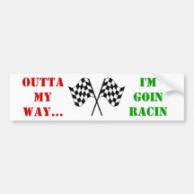 outta meine Weise bin ich goin racin Autoaufkleber