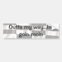 Outta meine Weise. Goin Im racin Autosticker