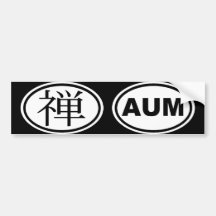 Ovaler Zen-Auto-Aufkleber Autosticker