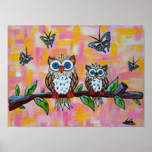 Owl Nursery Art Posters