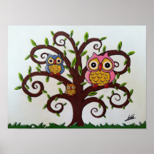 Owl Nursery Art Posters