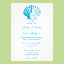 Ozean-Blau-Muscheln, die Einladung Wedding sind einladungen
