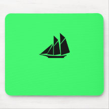 Ozean Glow_black-on-green Scherer Mauspad