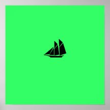 Ozean Glow_Black-on-green Scherer Plakatdrucke