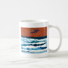 Ozean meines Soul-Ozean-Wellen-Seedekors Kaffeehaferl