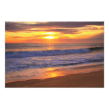 Ozeanbrandung am Sonnenuntergang, Los Cabos. Mexik Photo Druck