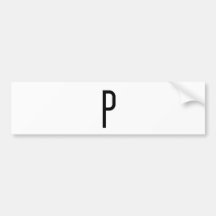 P AUTO STICKER