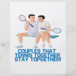 Paare dieses Tennis zusammen Flyerdruck