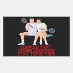 Paare dieses Tennis zusammen Rechrteckaufkleber