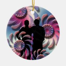 Paare, welche die Zukunft gegenüberstellen Weihnachtsbaum Ornament