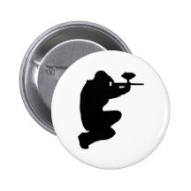 Paintballspieler Anstecknadelbutton