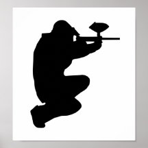 Paintballspieler Posterdruck