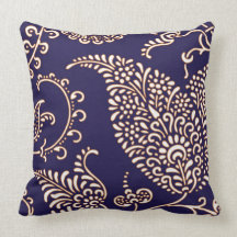 Paisley des Damastes Vintages girly Blumenchicmust Zierkissen