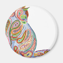 Paisleykatze Kühlschrankmagnete