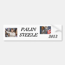 palin 2012, steele 1, 2012, PALINSTEELE Auto Aufkleber