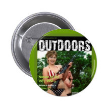 palin draußen Zeitschriften-Parodie Button
