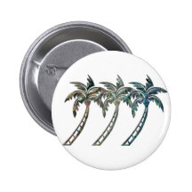 Palmen in den Paua Muschel-Beschaffenheiten Button