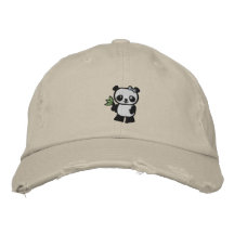 Panda-Bär Bestickte Baseballkappe