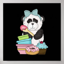 Panda-Bärn-Bonbon-Leckereien Posterdruck