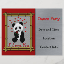 Panda-Bärn-Valentinsgruß Vollfarbige Flyer