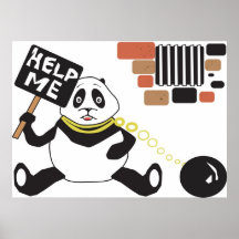 Panda-Gefängnis Posterdrucke