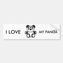 PANDA-LIEBE AUTO AUFKLEBER