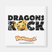 Pandanda Drache-Felsen-Magnet Kühlschrankmagnete