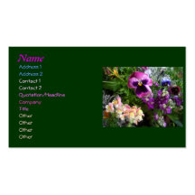 Pansy n Freunde Visitenkarten