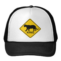 Panther-Überfahrt-Landstraßen-Zeichen Kultcaps