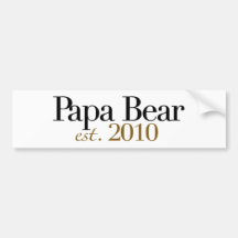 Papa-Bär Est 2010 Auto Aufkleber