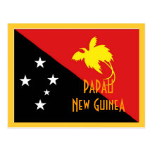 Papau Neu-Guinea Flagge Postkarten