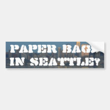 Papiertüten in Seattle? Autoaufkleber