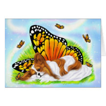 Papillon mystischer Monarch Grußkarten