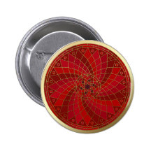 Paprika-Bohnen-Strudel-Goldordnungs-Mandalaknopf Button