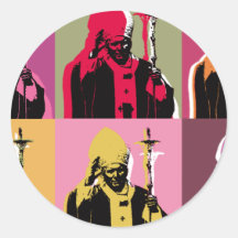Papst Johannes Paul II. Runde Aufkleber