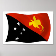 Papua-Neu-Guinea Flaggen-Plakat-Druck