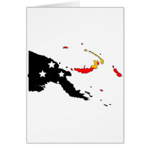 Papua-Neu-Guinea Flaggenkarte
