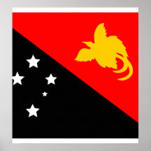 Papua-Neu-Guinea Qualitäts-Flagge Poster